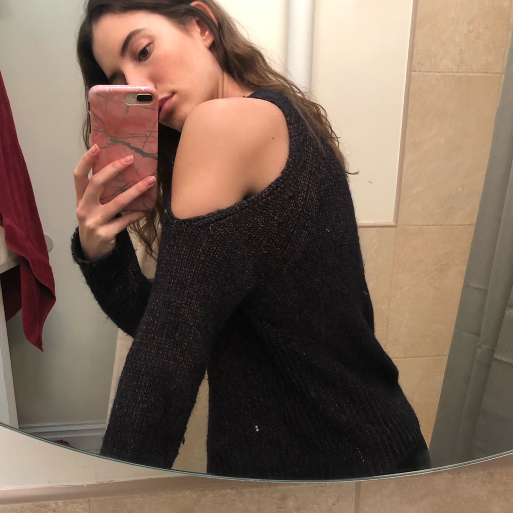 Intermix Cold Shoulder Sweater